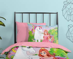 Kinderbeddengoed Fairytale katoen - 140 x 240 cm - roze - 140 x 240 cm