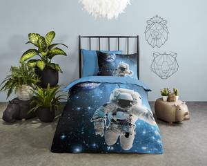 Kinderbettwäsche Astronaut Baumwolle - 140 x 240 cm - Blau - 140 x 240 cm