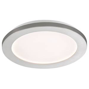 Plafondlamp Gotland rond acrylglas - 1 lichtbron - Mat nikkel - 22 x 22 cm