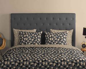 Parure de lit en coton renforcé Spotted Coton - Gris - 200 x 200 cm + 2 oreillers 70 x 60 cm