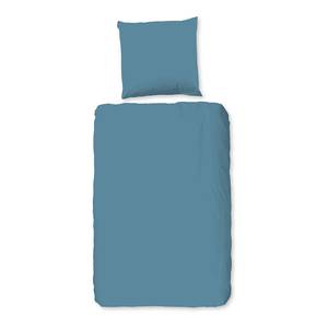 Parure de lit en coton renforcé Uni Coton - Bleu - 135 x 200 cm + oreiller 80 x 80 cm