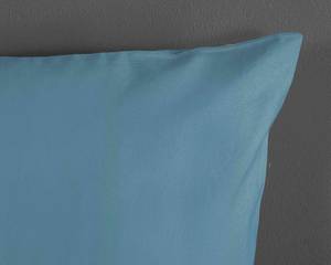 Parure de lit en coton renforcé Uni Coton - Bleu - 200 x 200 cm + 2 oreillers 70 x 60 cm