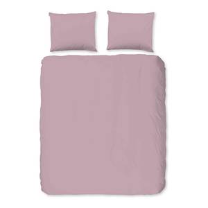 Parure de lit en coton renforcé Uni Coton - Rose foncé - 240 x 200/220 cm + 2 coussins 70 x 40 cm