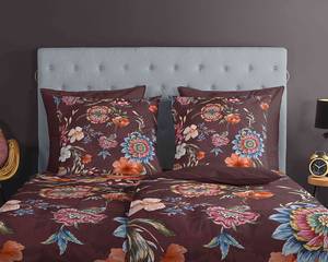 Parure de lit en coton renforcé Madelief Coton - Bordeaux - 155 x 220 cm + oreiller 80 x 80 cm