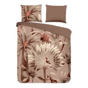 Parure de lit en coton renforcé Fuji Coton - Taupe - 240 x 200/220 cm + 2 coussins 70 x 40 cm