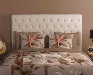 Parure de lit en coton renforcé Fuji Coton - Taupe - 240 x 200/220 cm + 2 coussins 70 x 40 cm