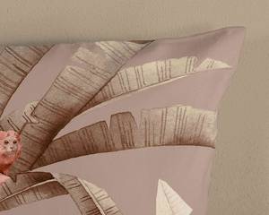 Parure de lit en coton renforcé Fuji Coton - Taupe - 240 x 200/220 cm + 2 coussins 70 x 40 cm