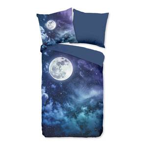 Microvezel beddengoed Universe microvezel - blauw / violet - 135x200cm + kussen 80x80cm