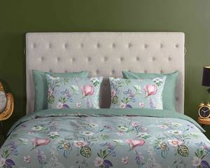 Parure de lit en coton renforcé Vera Coton - Vert - 140 x 200/220 cm + oreiller 70 x 60 cm