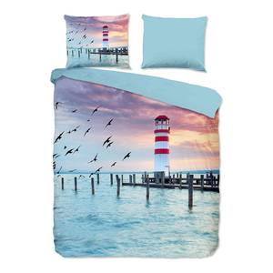 Microvezel beddengoed Lighthouse microvezel - blauw / turquoise - 240x200/220cm + 2 kussen 70x40cm