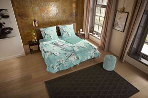 Microvezel beddengoed Bibi microvezel - turquoise - 240x200/220cm + 2 kussen 70x40cm