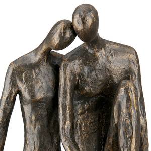 Skulptur Couple XL Kunstharz - Braun