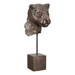 Skulptur Leopard Antique Kunstharz - Braun