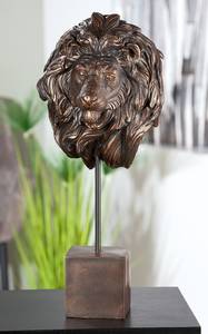 Sculptuur Leeuw Antique kunsthars - bruin