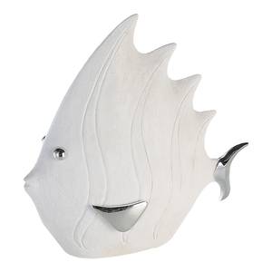 Oggetto decorativo Pesce Resina sintetica - Bianco - 36 x 33 cm