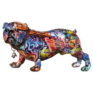 Figur Mops Street Art Kunstharz - Multicolor