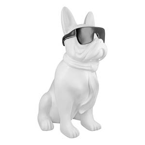 Oggetto decorativo Mops Cool Dog Resina sintetica - Bianco