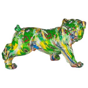 Figur Bulldogge XL Street Art Multicolor - Kunststoff - 74 x 39 x 36 cm