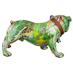 Figur Mops Street Art Halsband Multicolor - Kunststoff - 38 x 20 x 18 cm