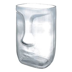 Vase Face Glas - Grau