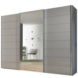 Zweefdeurkast Sonate glas - Taupe/grijs - 298 x 240 cm - Basic