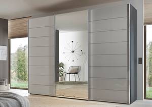 Armadio ad ante scorrevoli Sonate Vetro - Talpa / Grigio - 298 x 240 cm - Basic