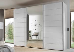 Armoire à portes coulissantes Sonate Verre - Blanc - 298 x 222 cm - Confort