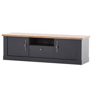 Meuble TV Taania - 158 cm Anthracite / Imitation chêne de Wotan