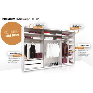 Schwebetürenschrank Sinfonie Plus Typ A Weiß - 280 x 240 cm - Premium - Grau