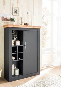 Highboard Taania 107 cm antracietkleurig/Wotan eikenhouten look