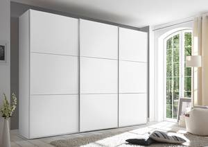 Armoire à portes coulissantes Includo A Blanc - Largeur : 298 cm - Premium - Argenté