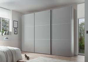 Armoire à portes coulissantes Includo A Gris argenté - Largeur : 280 cm - Premium - Argenté