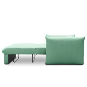 Poltrona letto boxspring Moric Tessuto strutturato Noena: menta