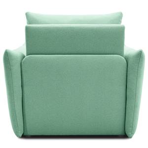 Poltrona letto boxspring Moric Tessuto strutturato Noena: menta