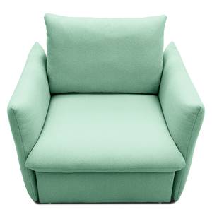 Poltrona letto boxspring Moric Tessuto strutturato Noena: menta