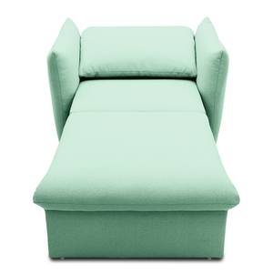 Poltrona letto boxspring Moric Tessuto strutturato Noena: menta