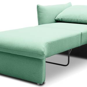 Poltrona letto boxspring Moric Tessuto strutturato Noena: menta