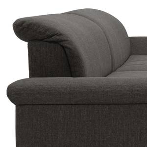 Hoekbank Altomna met chaise longue Geweven stof Cody: Modder - Longchair vooraanzicht rechts