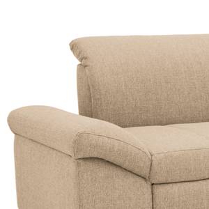 Canapé d’angle Altomna avec méridienne Tissu Cody: Beige - Méridienne courte à droite (vue de face)