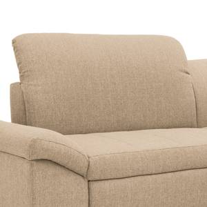 Canapé d’angle Altomna avec méridienne Tissu Cody: Beige - Méridienne courte à droite (vue de face)