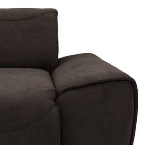 Ecksofa Paolos mit Longchair Microfaser Savi: Anthrazit - Longchair davorstehend links