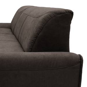 Ecksofa Paolos mit Longchair Microfaser Savi: Anthrazit - Longchair davorstehend links