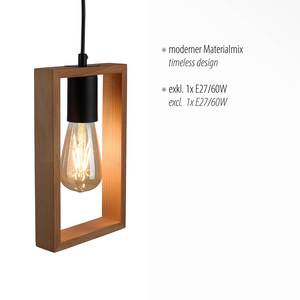 Hanglamp Franky ijzer/massief acaciahout - Aantal lichtbronnen: 1