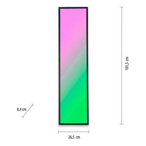 LED-plafondlamp Mario rechthoekig polycarbonaat/ijzer - 1 lichtbron - Zwart