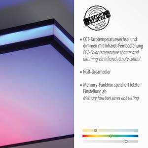 LED-Deckenleuchte Mario quadratisch Polycarbonat / Eisen - 1-flammig