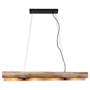 Hanglamp Log ijzer/massief eucalyptushout - 4 lichtbronnen