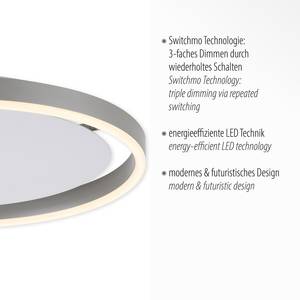 LED-plafondlamp Ritus type A kunststof/aluminium - 1 lichtbron - Zilver