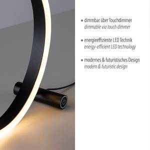 LED-tafellamp Ritus kunststof/aluminium - 1 lichtbron - Zwart