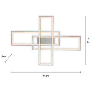 LED-plafondlamp Felix60 type D polycarbonaat/aluminium - 2 lichtbronnen