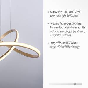 LED-Hanglamp Maria kunststof/aluminium - 1 lichtbron